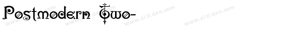 Postmodern Two字体转换